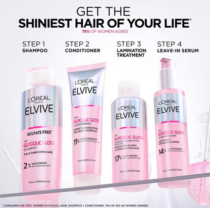 L'Oréal Paris, Elvive Glycolic Gloss Glossing Routine for Dull Hair