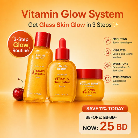 EQQUALBERY, Vitamin Glow System – 3 Step Glass Skin Routine
