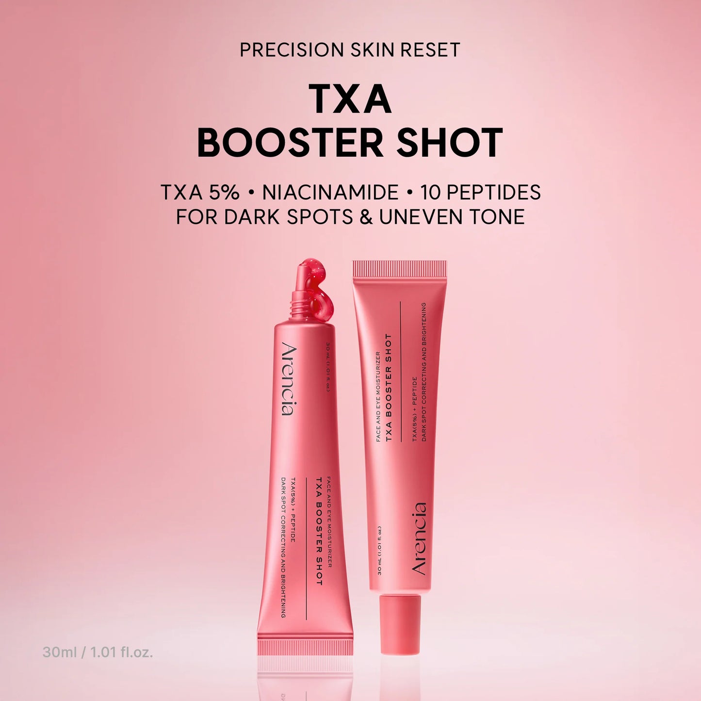 Arencia, TXA Booster Shot 5% + Peptide Face & Eye Moisturizer 30ml