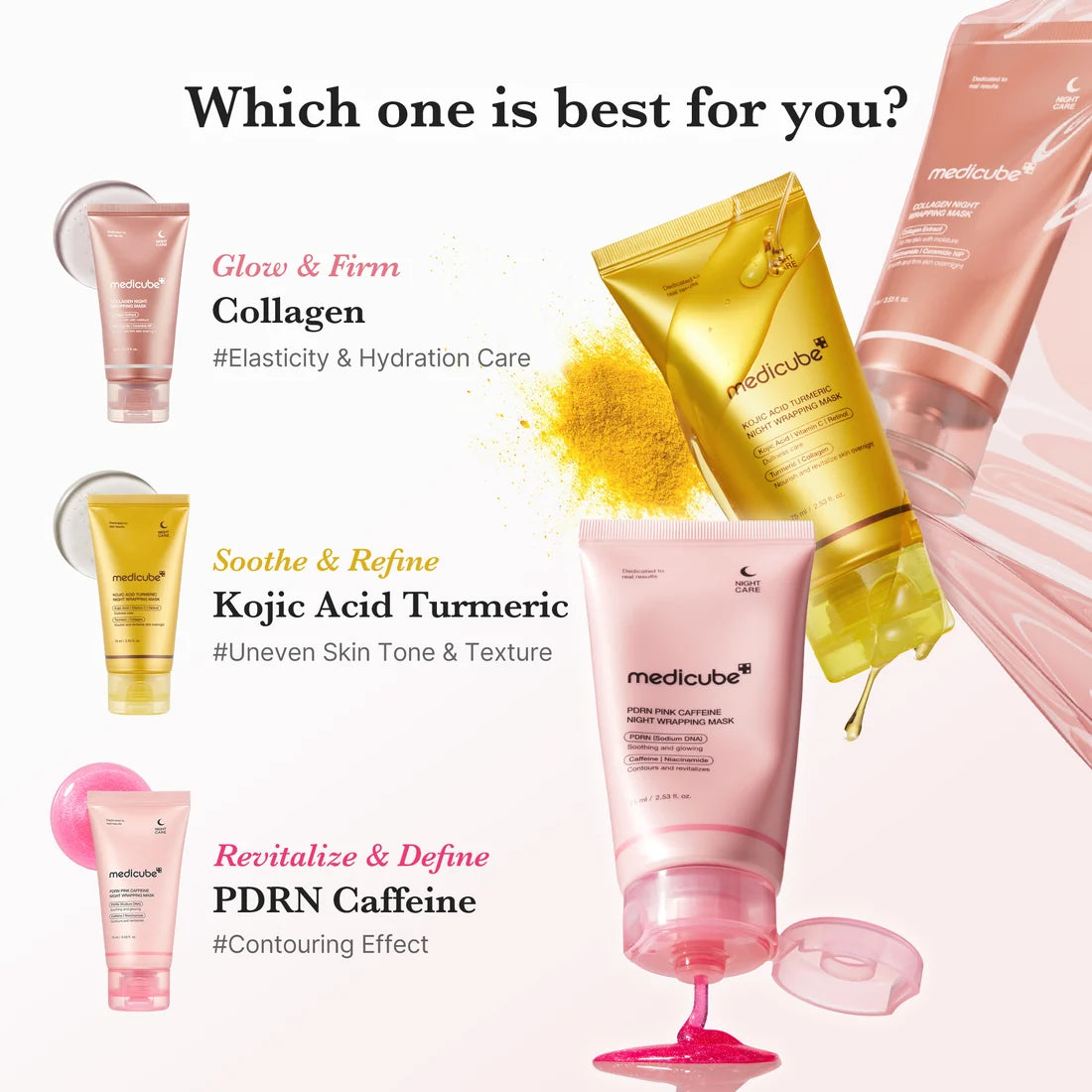 Medicube, PDRN Pink Caffeine Night Wrapping Mask 75ml