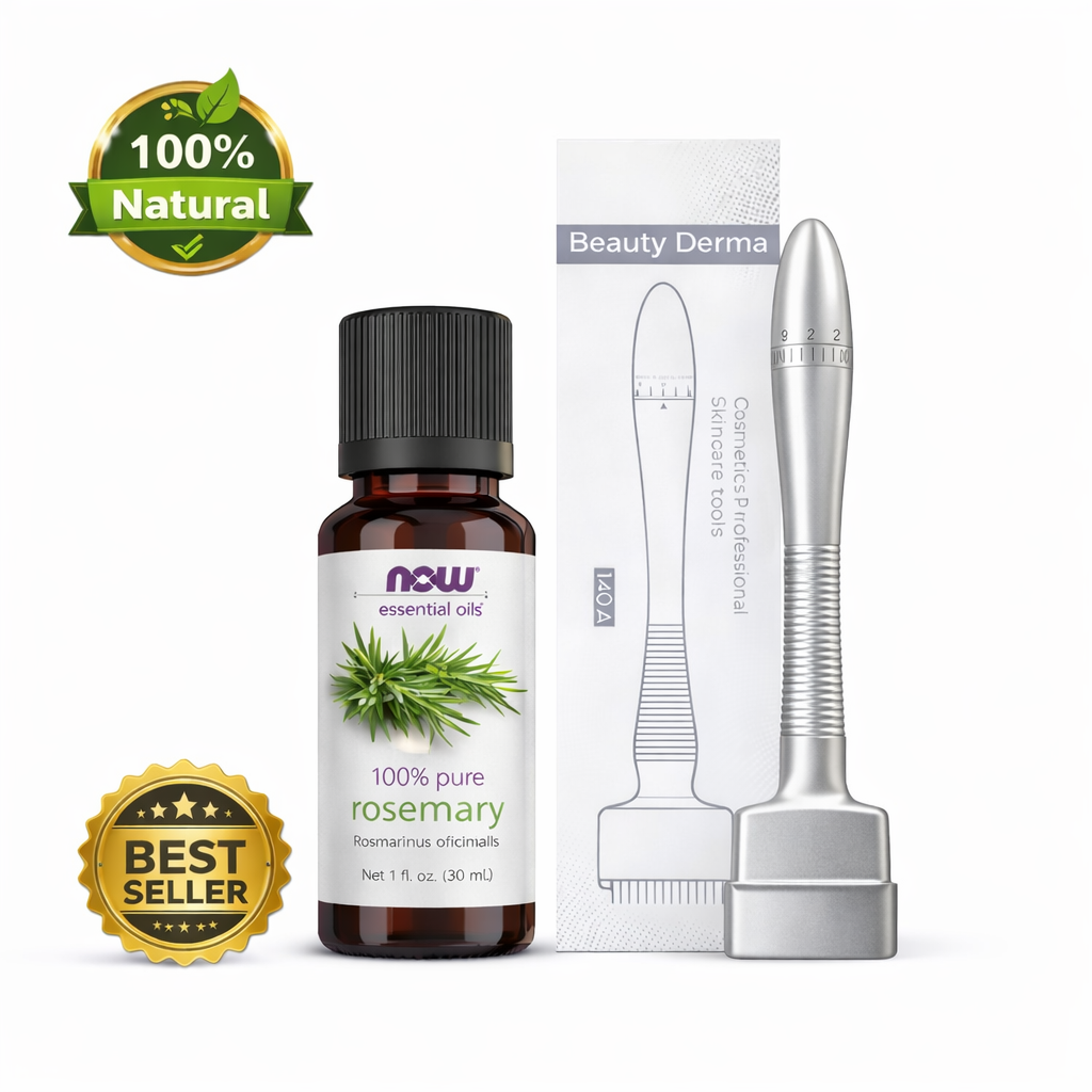 Hair Growth Set – Rosemary Oil & Microneedling Stamp