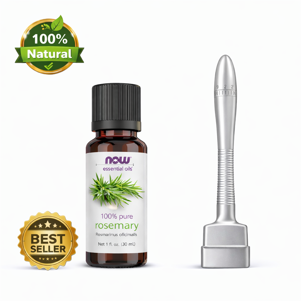 Hair Growth Set – Rosemary Oil & Microneedling Stamp