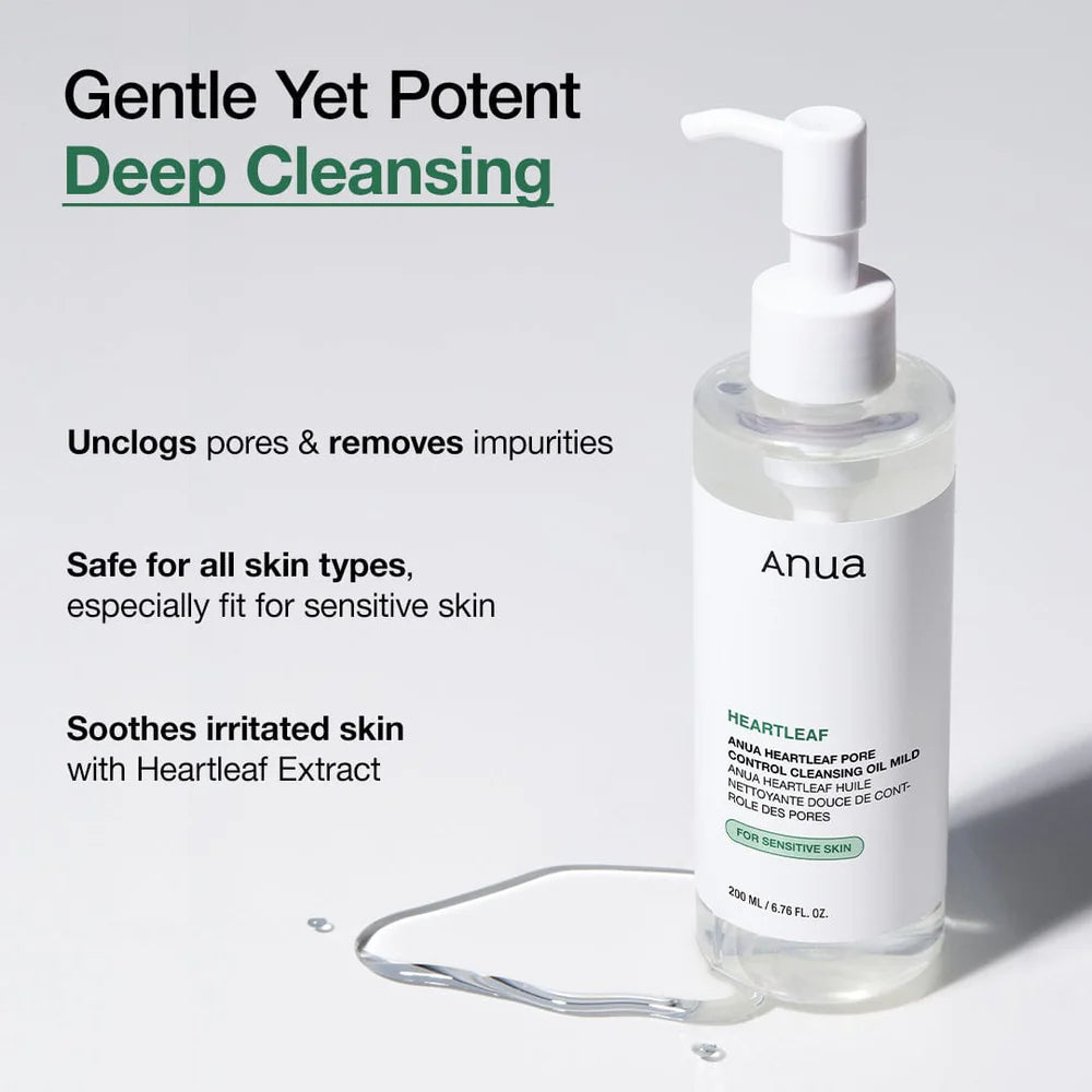 Anua, Heartleaf Pore Control Cleansing Oil Mild 200ml