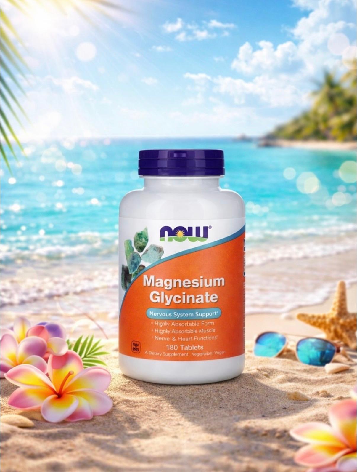 NOW, Magnesium Glycinate 180 Tablets