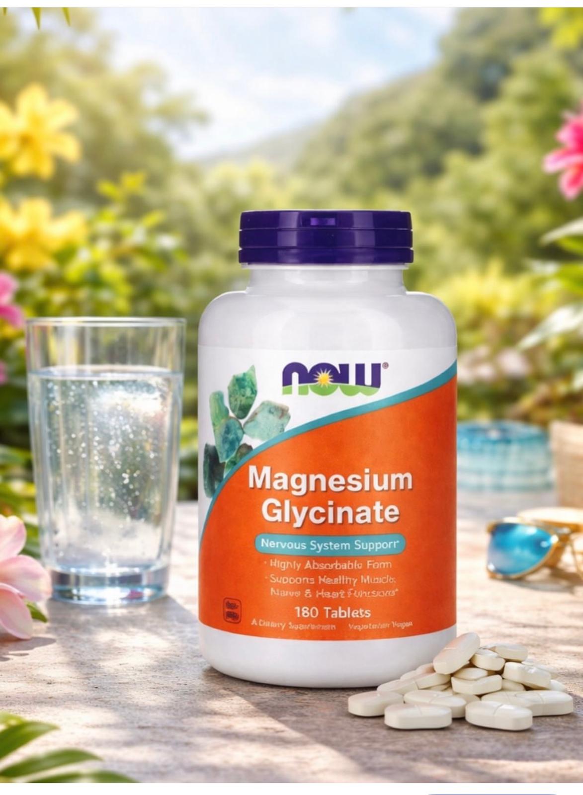 NOW, Magnesium Glycinate 180 Tablets