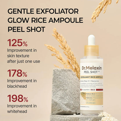 Dr. Melaxin, White Rice Peeling Ampoule for Smoothing and Brightening Skin 80ml