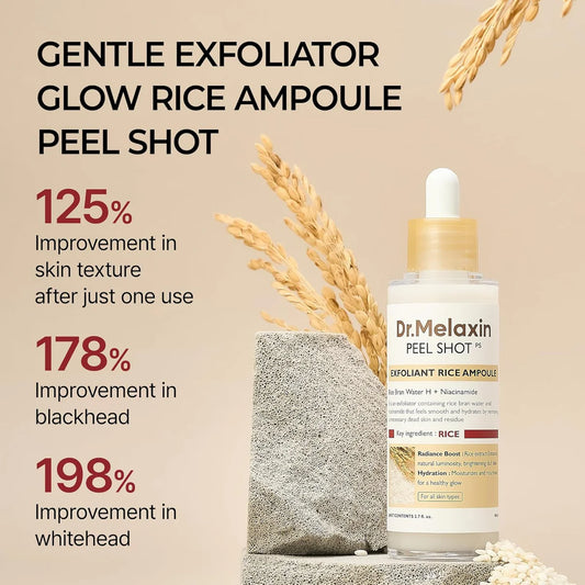Dr. Melaxin, White Rice Peeling Ampoule for Smoothing and Brightening Skin 80ml