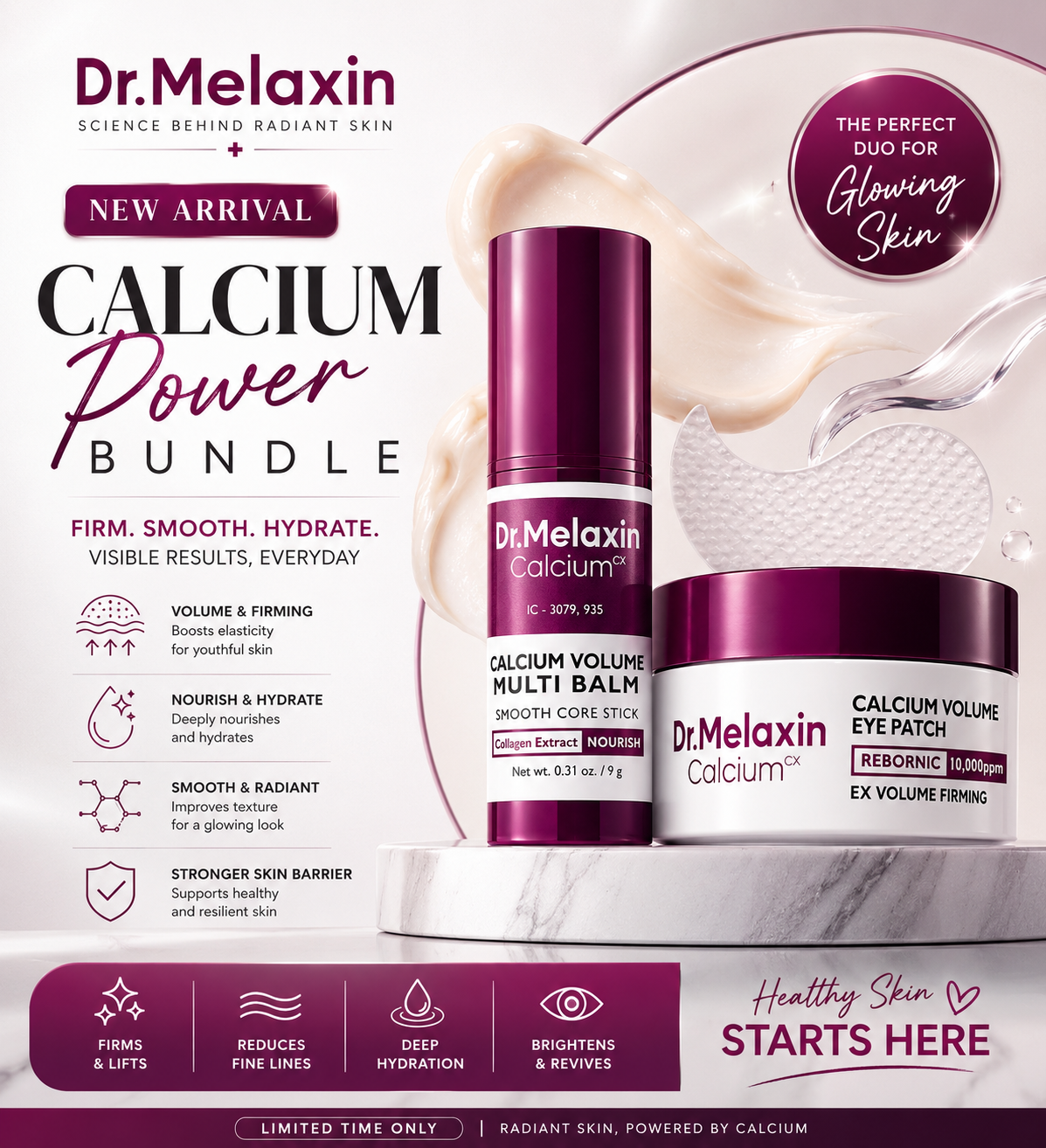 Dr. Melaxin, Calcium Volume Multi Balm + Eye Patch (60ea)