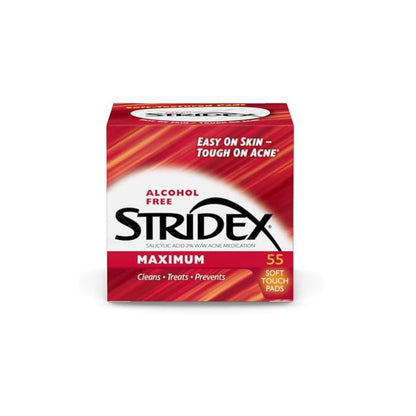 Stridex, Maximum Strength Pads – 2% Salicylic Acid 55 Pads