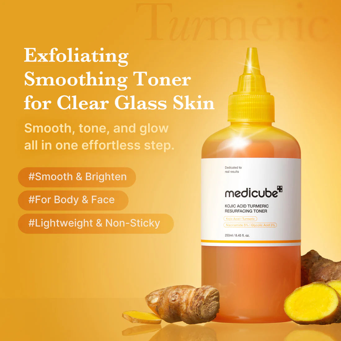 Medicube, Kojic Acid Turmeric Resurfacing Toner 250ml