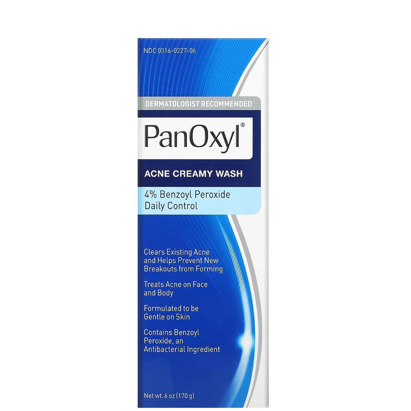 PanOxyl, 4% Acne Creamy Wash with Benzoyl Peroxide 170g
